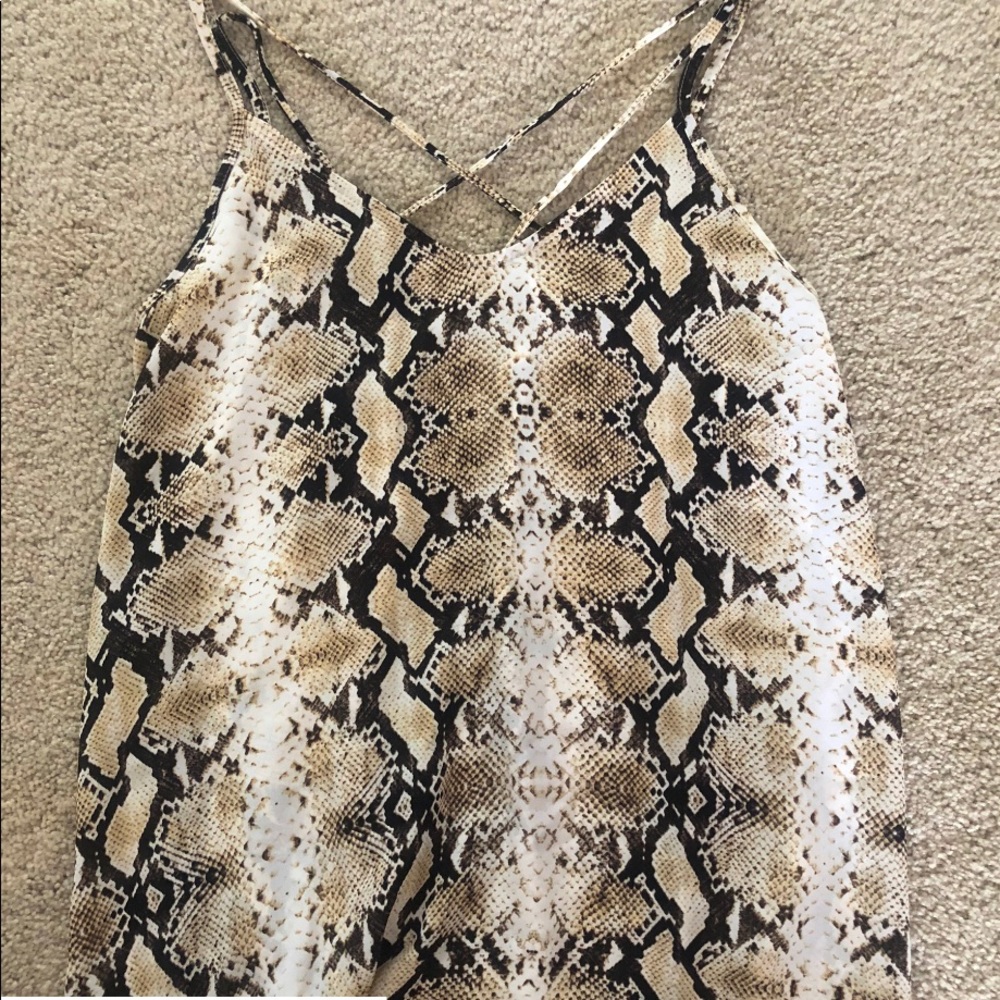 Snake skin print tank